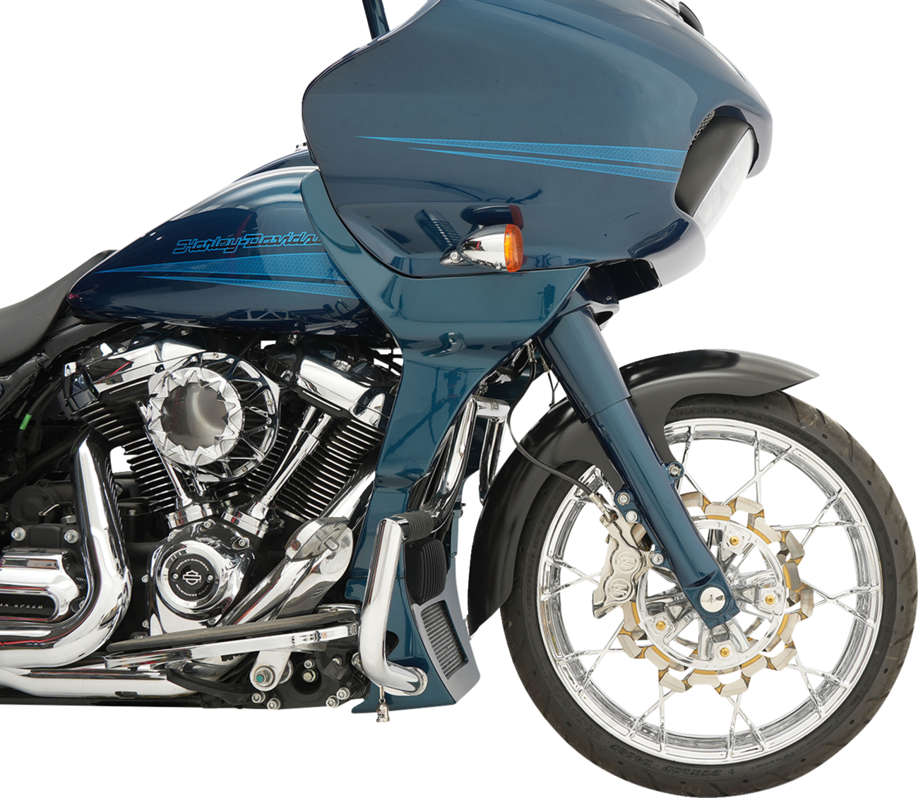 Klock Werks Henry Front Fender - Black - 16"-19" Wheel - HD Touring/Trike