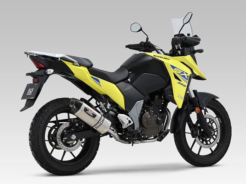 Yoshimura V-Strom250sx 2023 JMCA RACE R77S Stainless Steel Sleeve, With Carbon End Cap