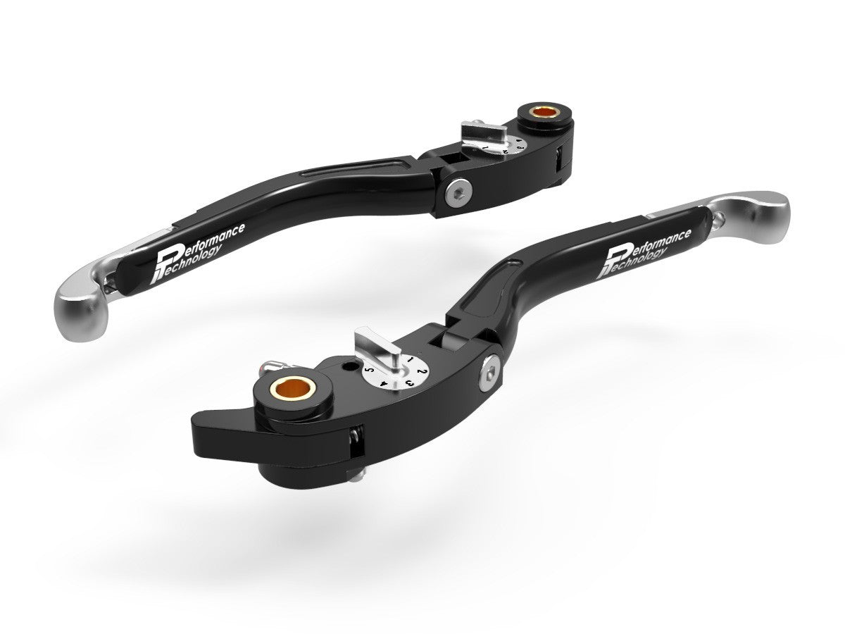 Ducabike DBK LEA01 Brake / Clutch Adjustable Levers Eco GP 2 - BLACK-SILVER