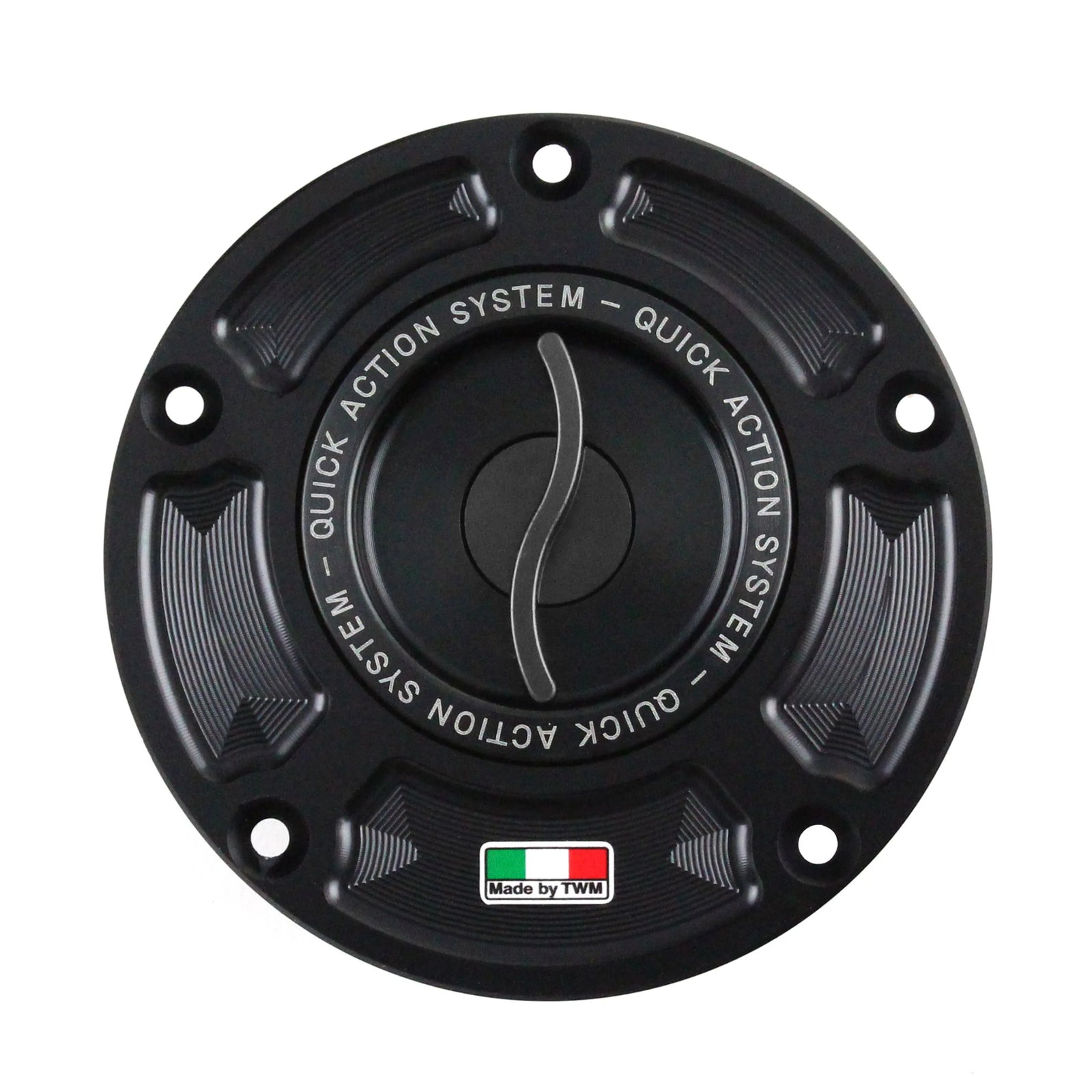 TWM CNC Aluminum Gas Cap / Fuel Cap with Black Center Cap for Honda Motorcycles