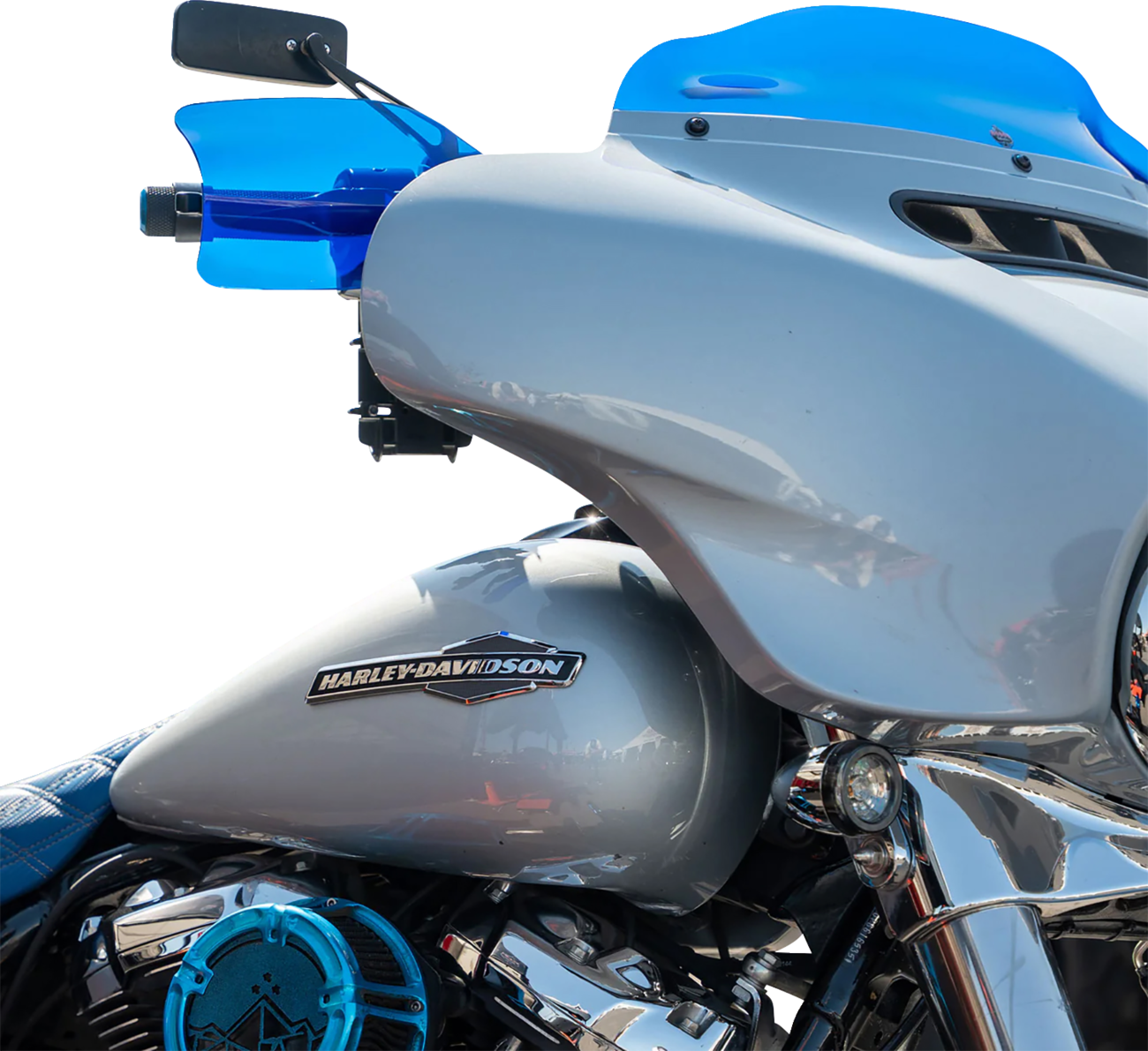 Klock Werks Flare® Handguards - Harley-Davidson Hydraulic Clutch - Blue