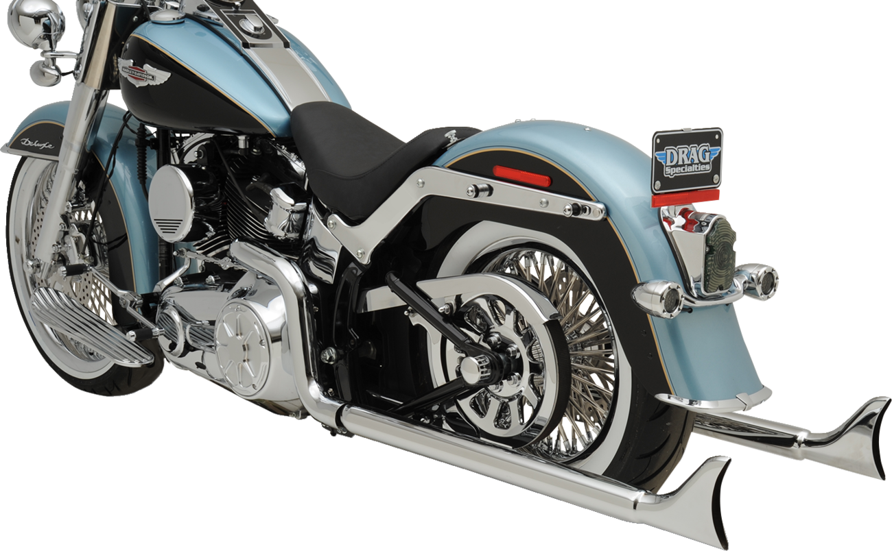Bassani Xhaust True Duals Exhaust System With Fishtail Mufflers — Without Baffles