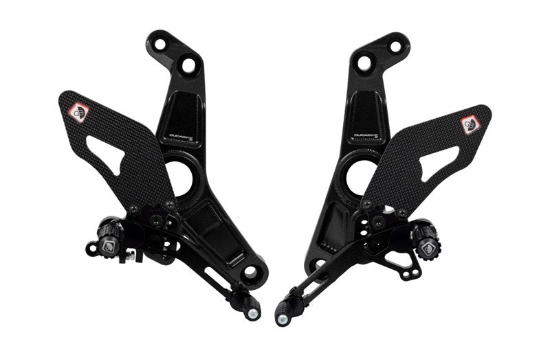 Ducabike DBK PRM12R01 Adjustable Rearset M1200r - BLACK-BLACK