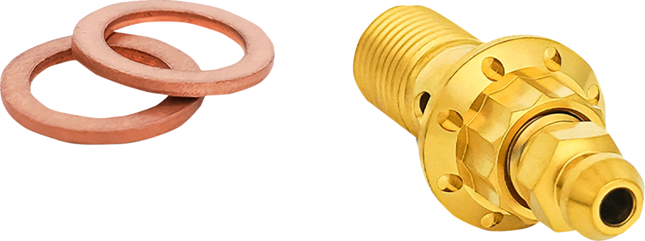 Arlen NESS Banjo Bolt With Bleeder - 10mm - Gold