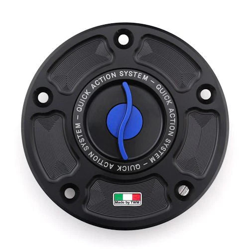 TWM Quick Action CNC Aluminum Gas Cap For Suzuki - TSPR.02 - Blue