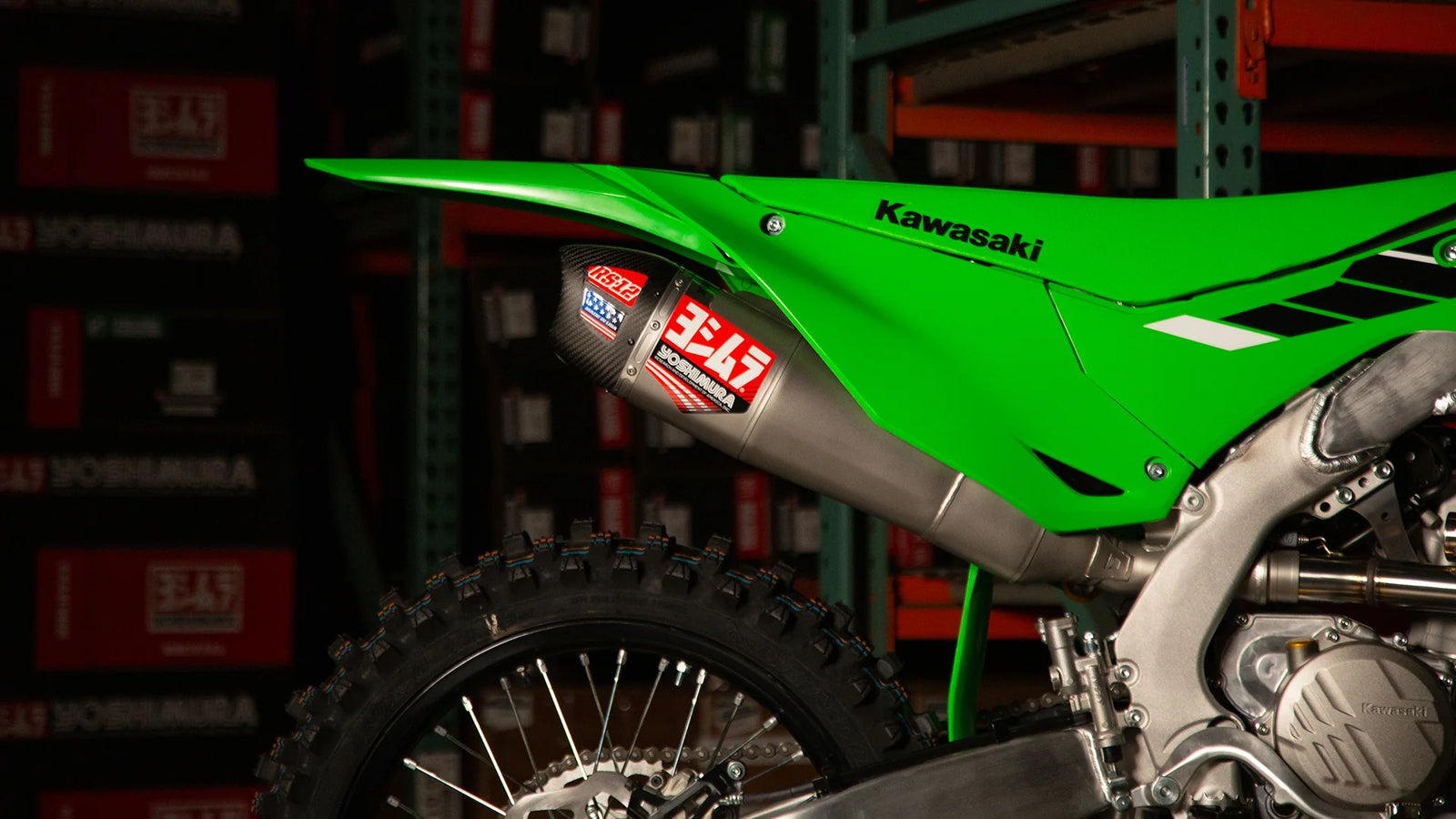 Yoshimura KX250/X 25-26 RS-12 Stainless Full Exhaust, W/ Stainless Muffler
