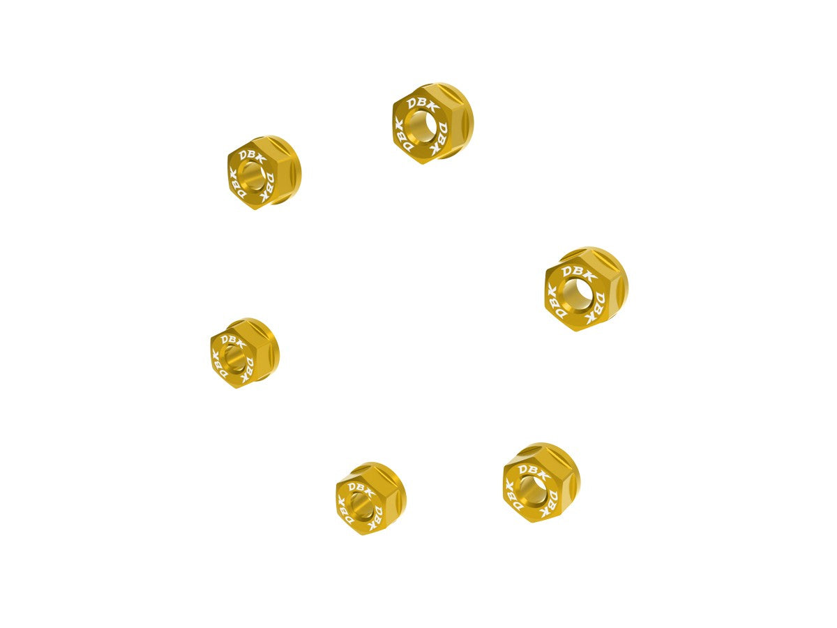Ducabike DBK 6DSB05 NUTS SET REAR SPROCKET CARRIER M10x1.25 - Gold