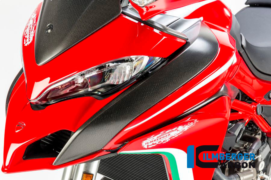 Ilmberger Carbon Tank Cover Left / Air Channel Cover Left Side Surface Ducati MTS 1200 2015 - Matte