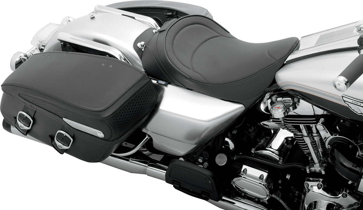 Drag Specialties Seats Solo Seat - Mild Stitched - Driver Backrest Compatible - FLH '97-'07