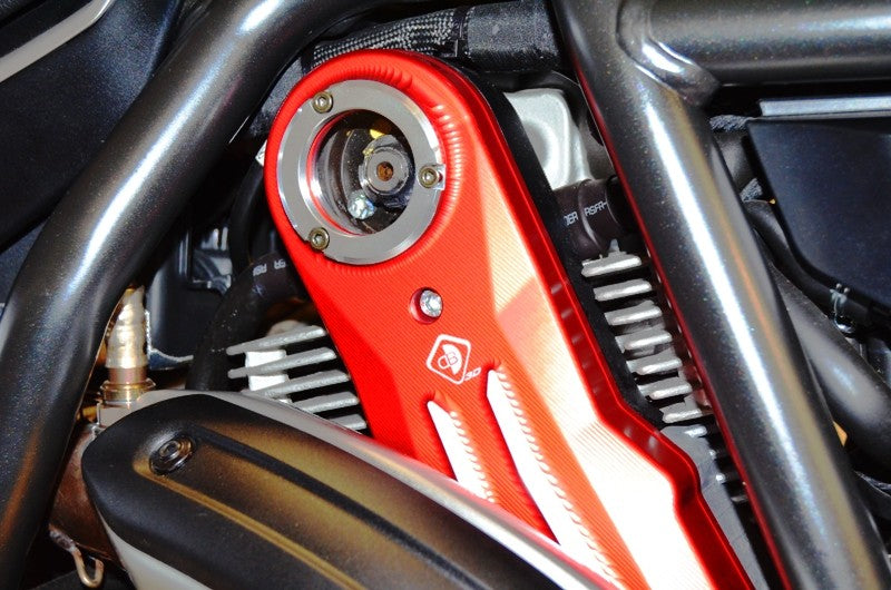Ducabike DBK CDSCRA01 Timing Belt Cover - RED-SILVER