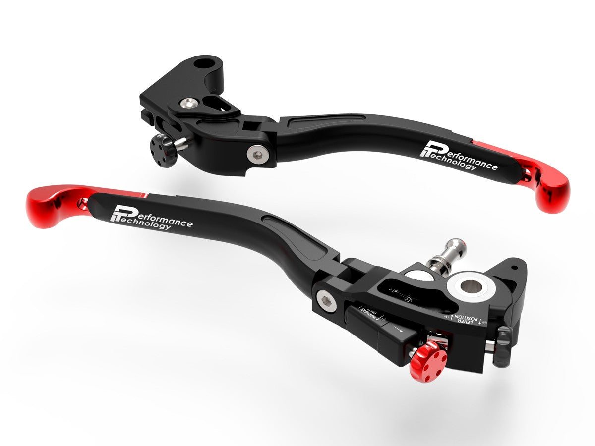 Ducabike DBK L13 Ultimate Brake + Clutch Levers Double Adjustment - BLACK-RED