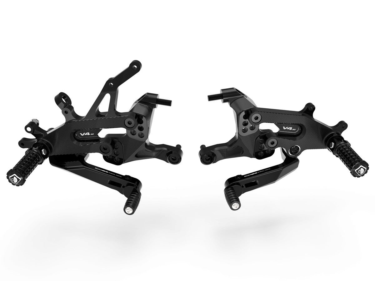 Ducabike DBK PRSFV401 SF V4 Adjustable Rearset - BLACK-BLACK