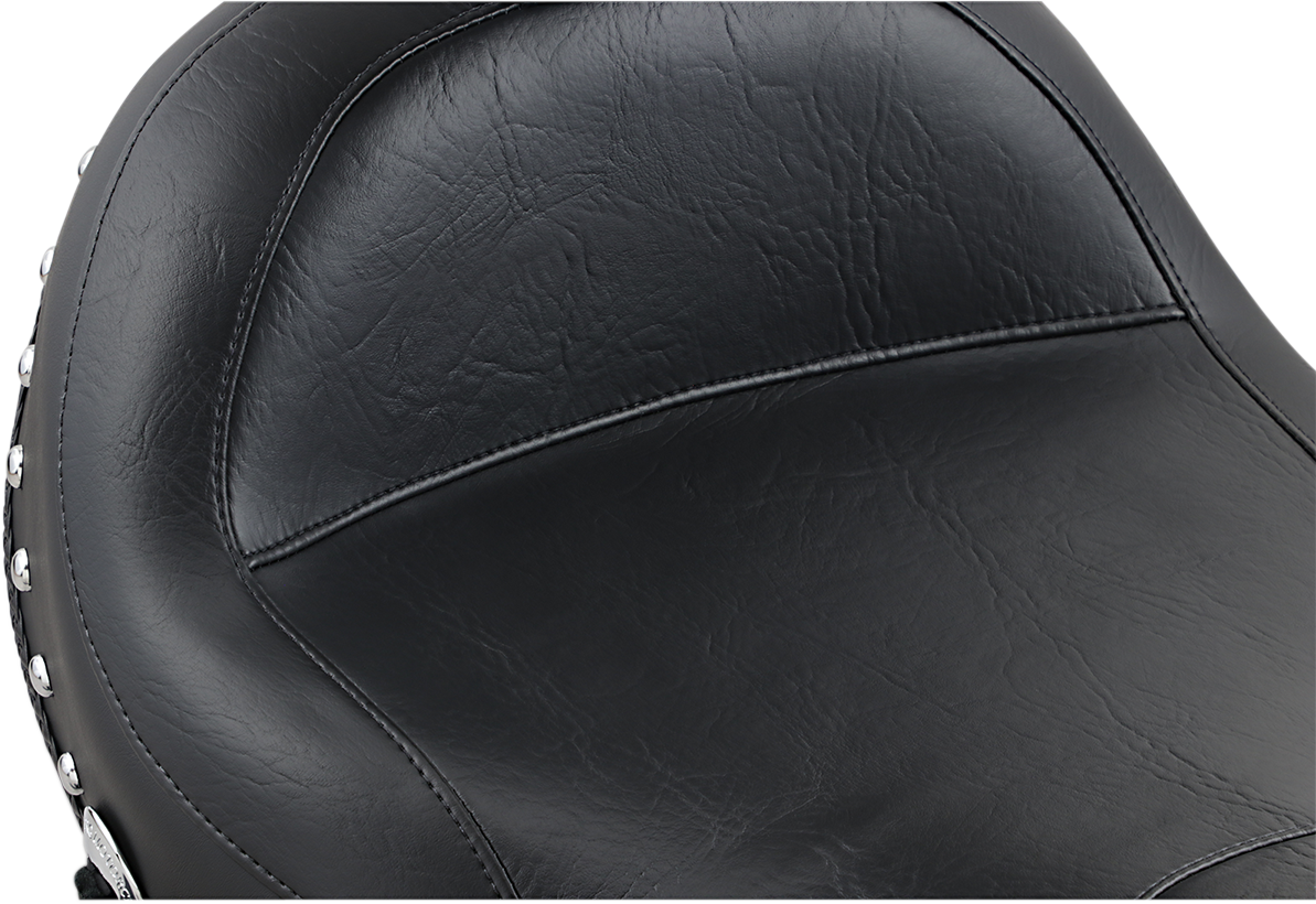 Mustang Solo Seat - Wide - Studded - Driver's Backrest - Indian '14-'24