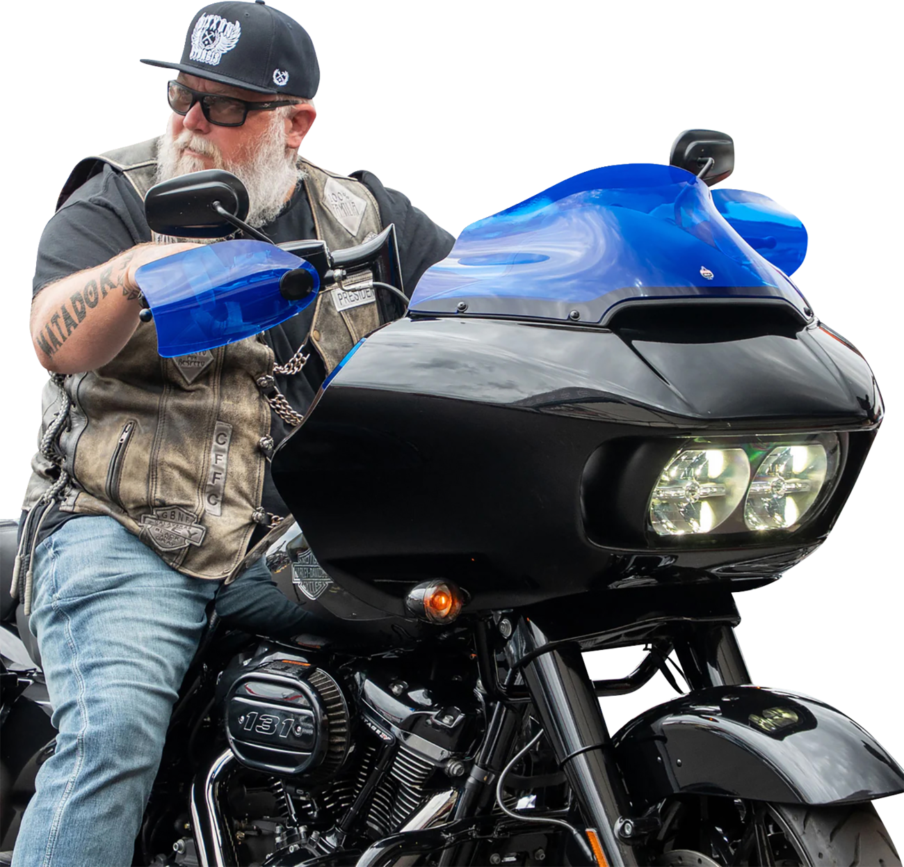 Klock Werks Flare® Handguards - Harley-Davidson Hydraulic Clutch - Blue