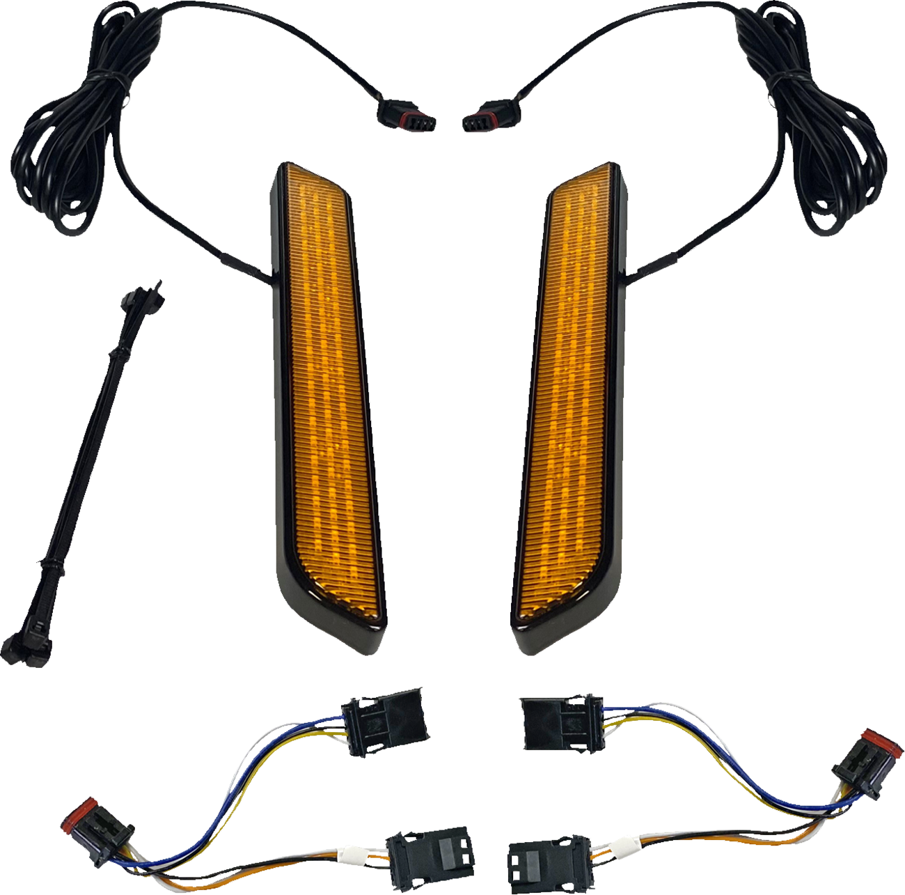 Custom Dynamics LED Fork Light - Amber - Black