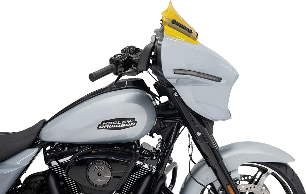 Klock Werks Kolor Flare® Windshield - 8" - Yellow - '23-'25 FLHX