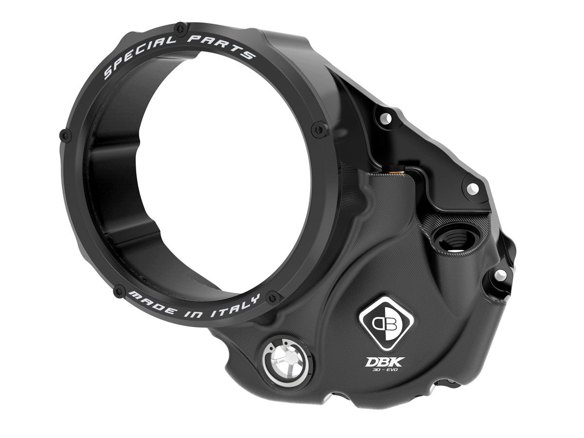 Ducabike DBK CCDV05 3D-EVO Clear Clutch Cover Oil Bath - BLACK-BLACK