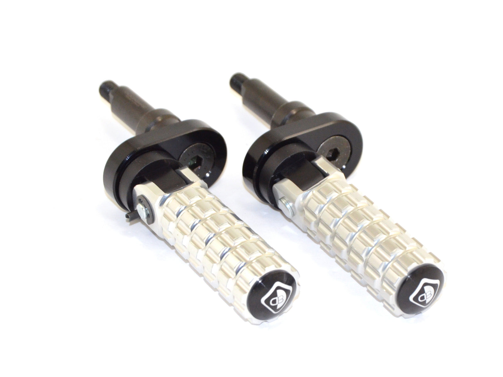 Ducabike DBK PPSCRA01 Adjustable Foot Pegs Scrambler - SILVER