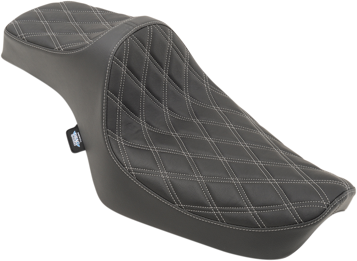 Drag Specialties Seats Predator III Seat - Double Diamond - Silver Stitching - XL '82-'03