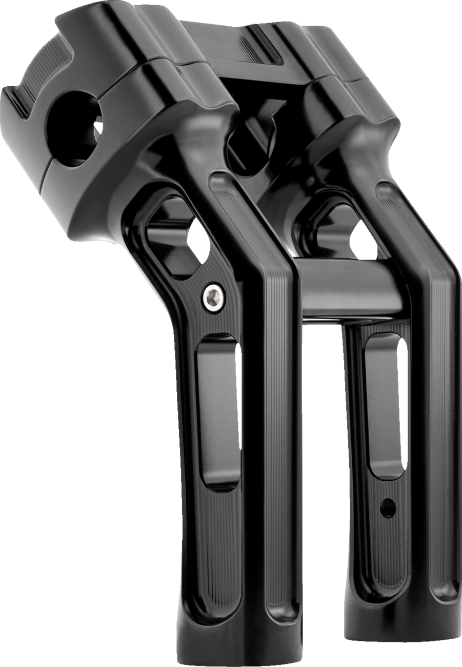 Arlen NESS Method Kickback Handlebar Riser - Softail Gauge Cut-Out - 7" - Black