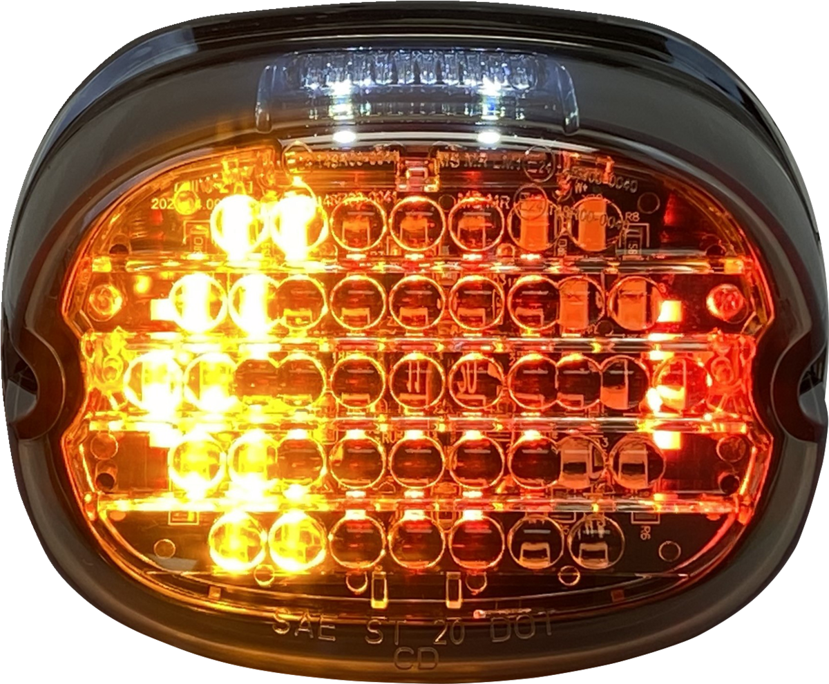 Custom Dynamics Taillight W/ Integrated Turn Signal - Top Window - Smoked Lens