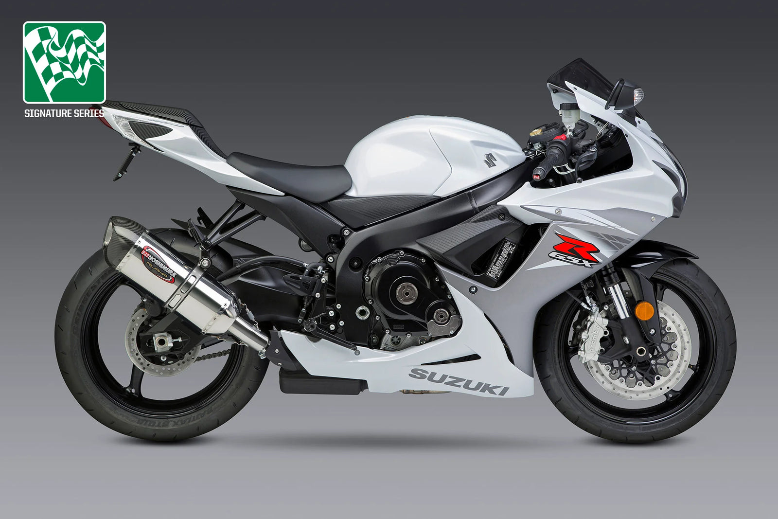 Yoshimura GSX-R600/750 11-26 ALPHA Stainless Slip-On Exhaust, W/ Stainless Muffler