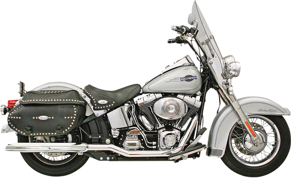 Bassani Xhaust Power Curve True-Dual Crossover Header Pipes - '07-'17 Softail