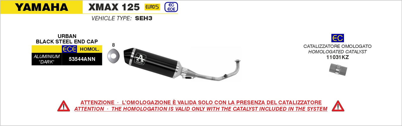 53544ANN Full System Urban Aluminium Dark With Dark End Cap