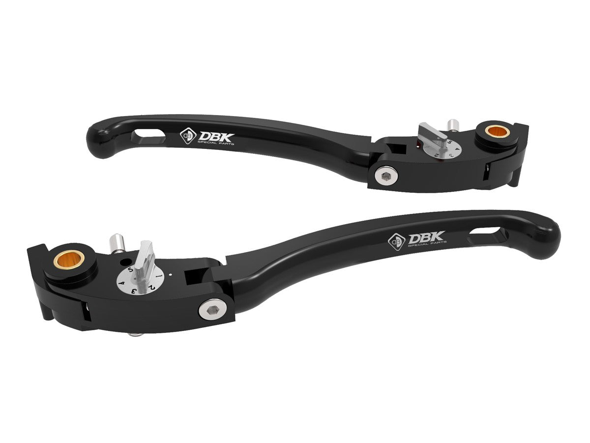Ducabike DBK LE16 Brake / Clutch Adjustable Levers Eco GP 1 - BLACK-SILVER