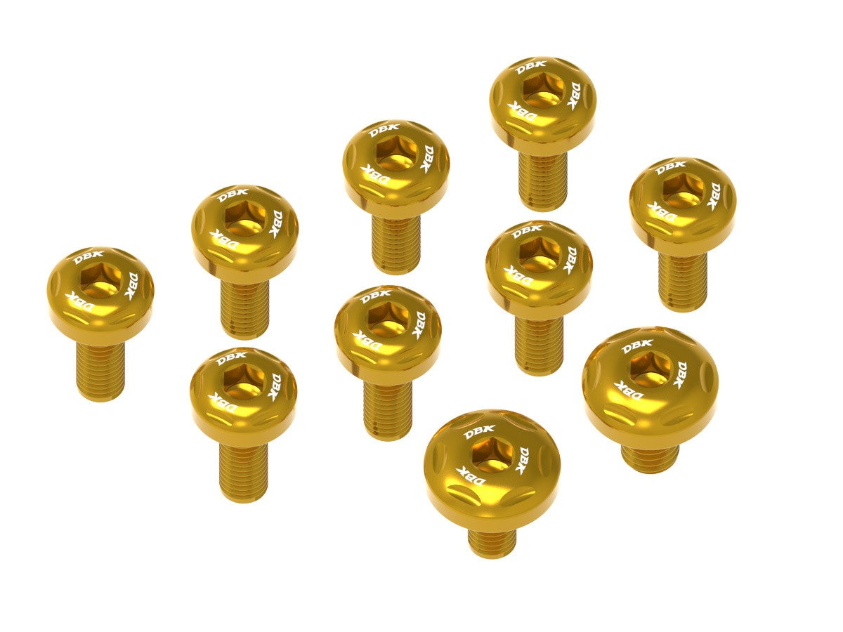 Ducabike DBK KVT109 Panigale V2 MY25 Upper Frame Screws Kit - Gold