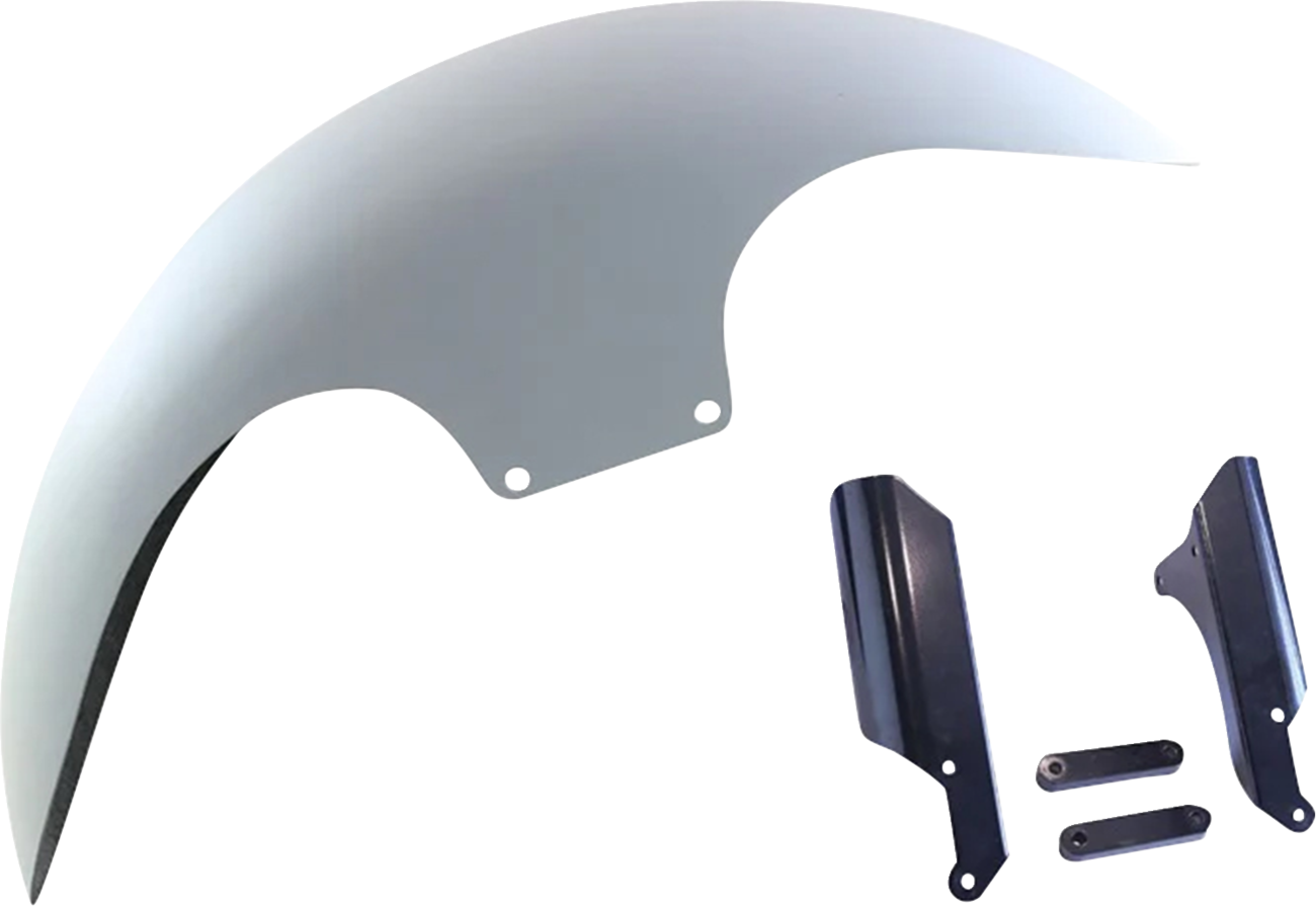 Paul Yaffe Bagger Nation Cafe Front Fender - 21" Wheel - Black Inverted Fork Adapter - HD Softail '18-'26