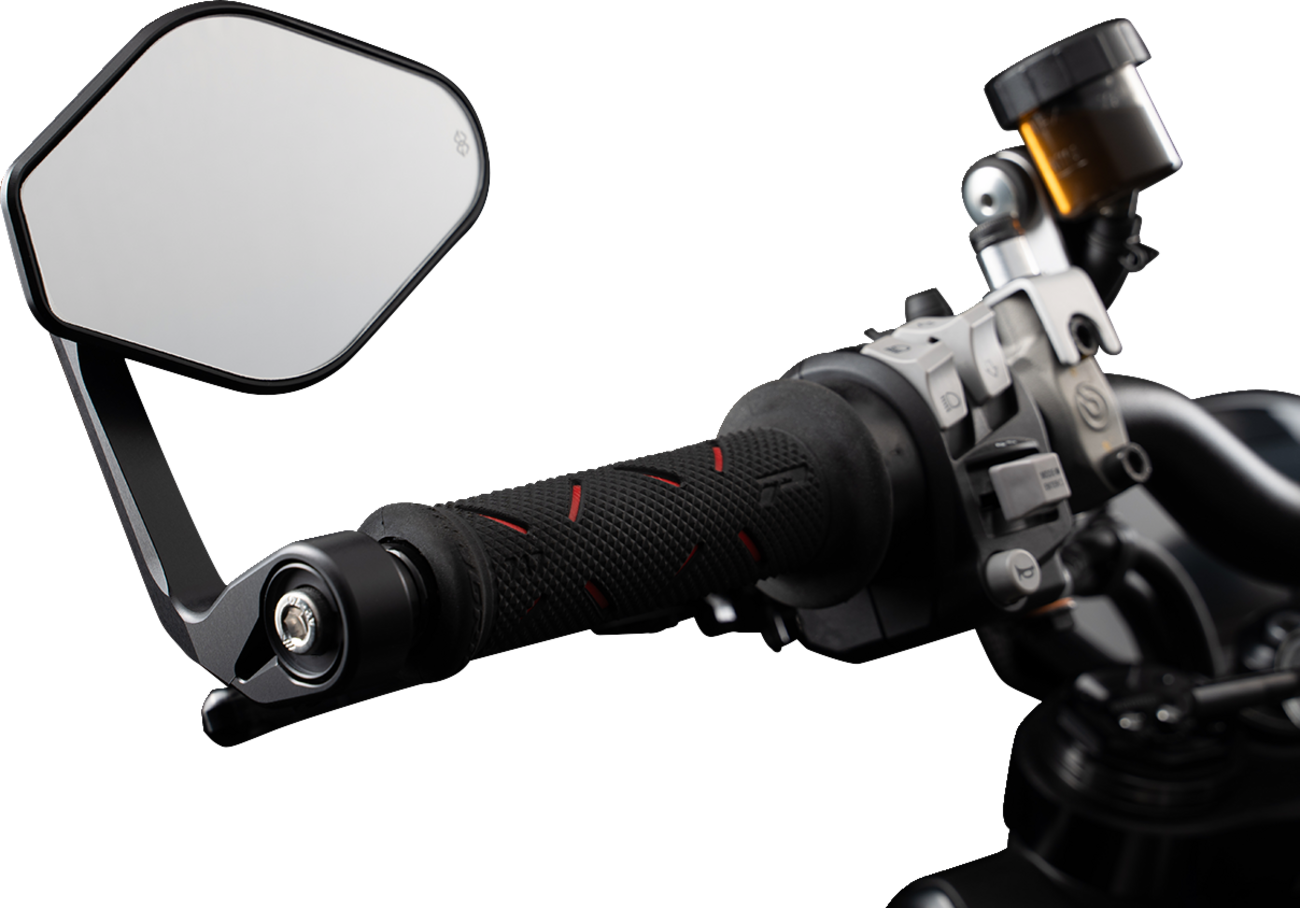 Gilles Tooling Mirror - STRATOS - Side View - Diamond - Black - Right/Left - Each