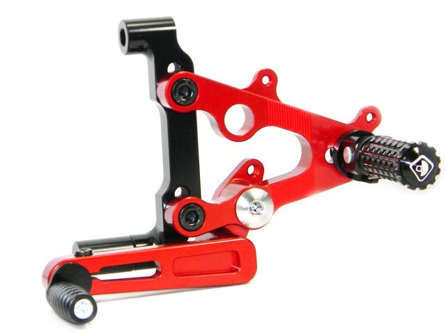 Ducabike DBK PR119902 Adjustable Rearset 8991199 Panigale - BLACK-RED