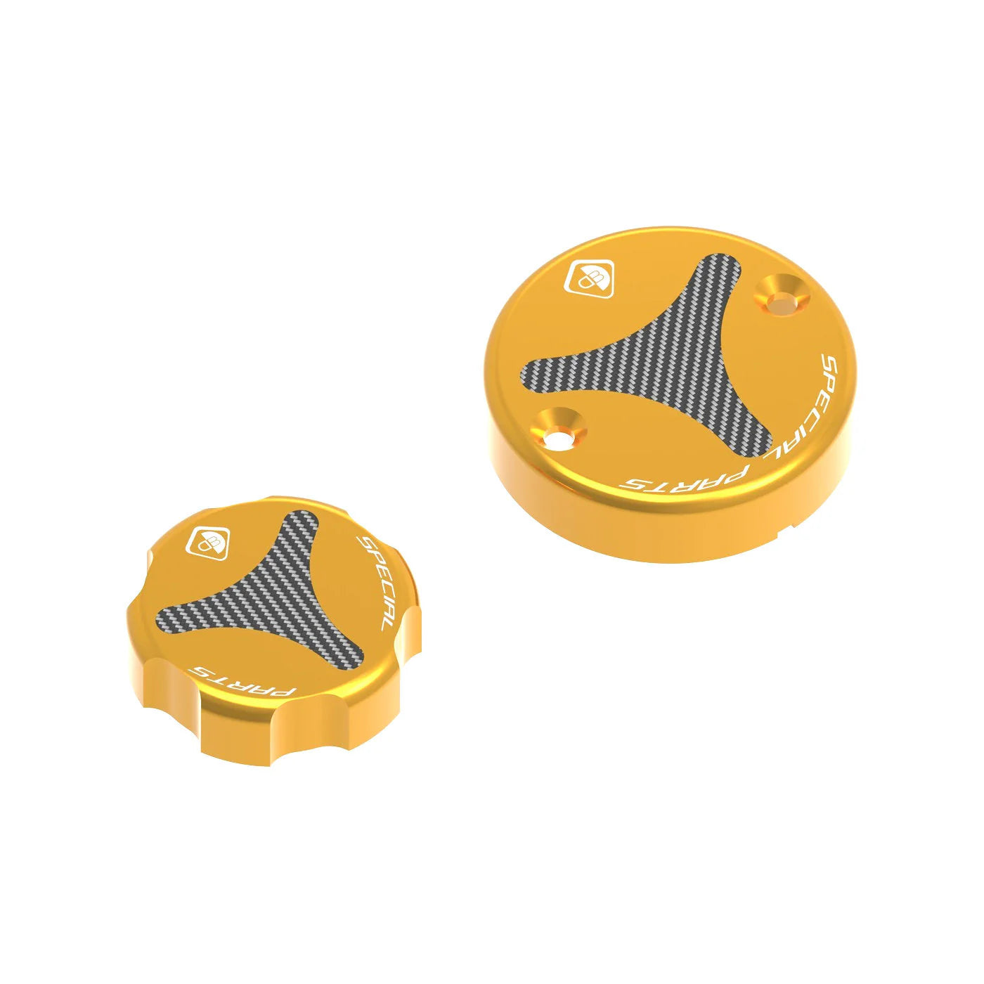 Ducabike DBK Carbon Front Brake Clutch Fluid Reservoir Cap Set For Panigale V2 V2S - Gold