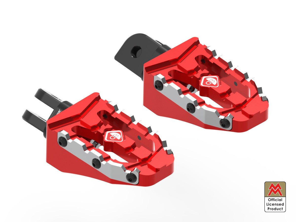 Ducabike DBK KPDM06 Moto Morini Off-Road Pilot Footpegs Kit - RED