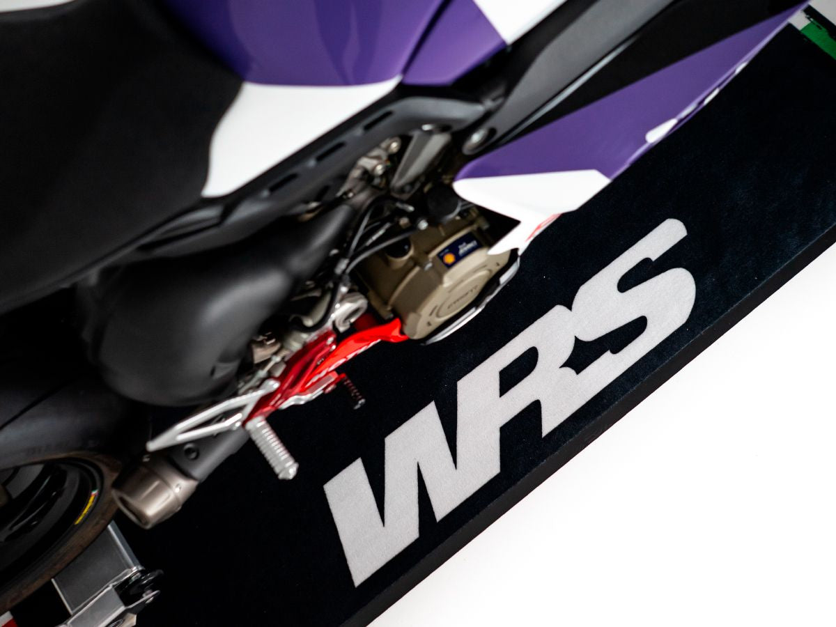 WRS Original Rectangular Motorcycle Carpet With Logo And Italian Flag