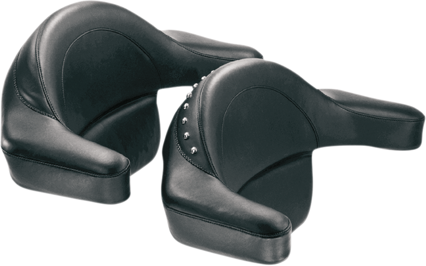 Mustang Passenger Pad - With Armrest - Smooth - FLT/FLHT '80-'13
