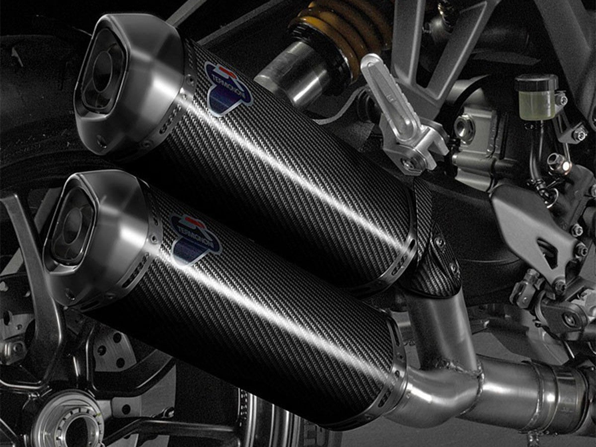Termignoni 012CR Pair Of Racing Silencers Carbon Ducati Monster 1100 Evo