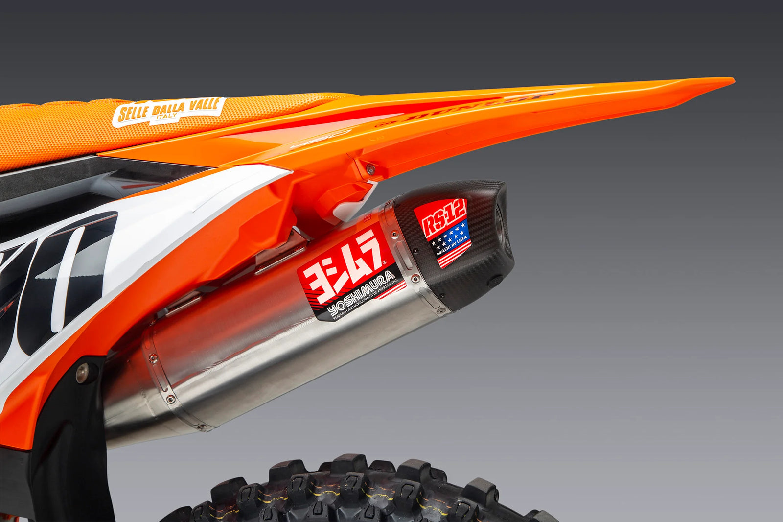 Yoshimura KTM 450sx-F FE 22-26/Husqvarna FC450 RE 22-26 RS-12 Stainless Full Exhaust, W/ Aluminum Muffler