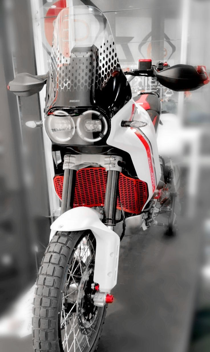 Ducabike DBK GR14 DesertX H20 Radiator Guard - RED