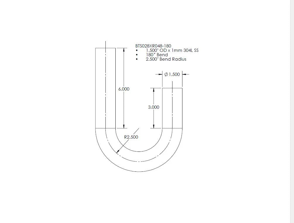 Yoshimura Builder Series 180 Degree Bends - 1.375" OD x 1MM - 180° BEND