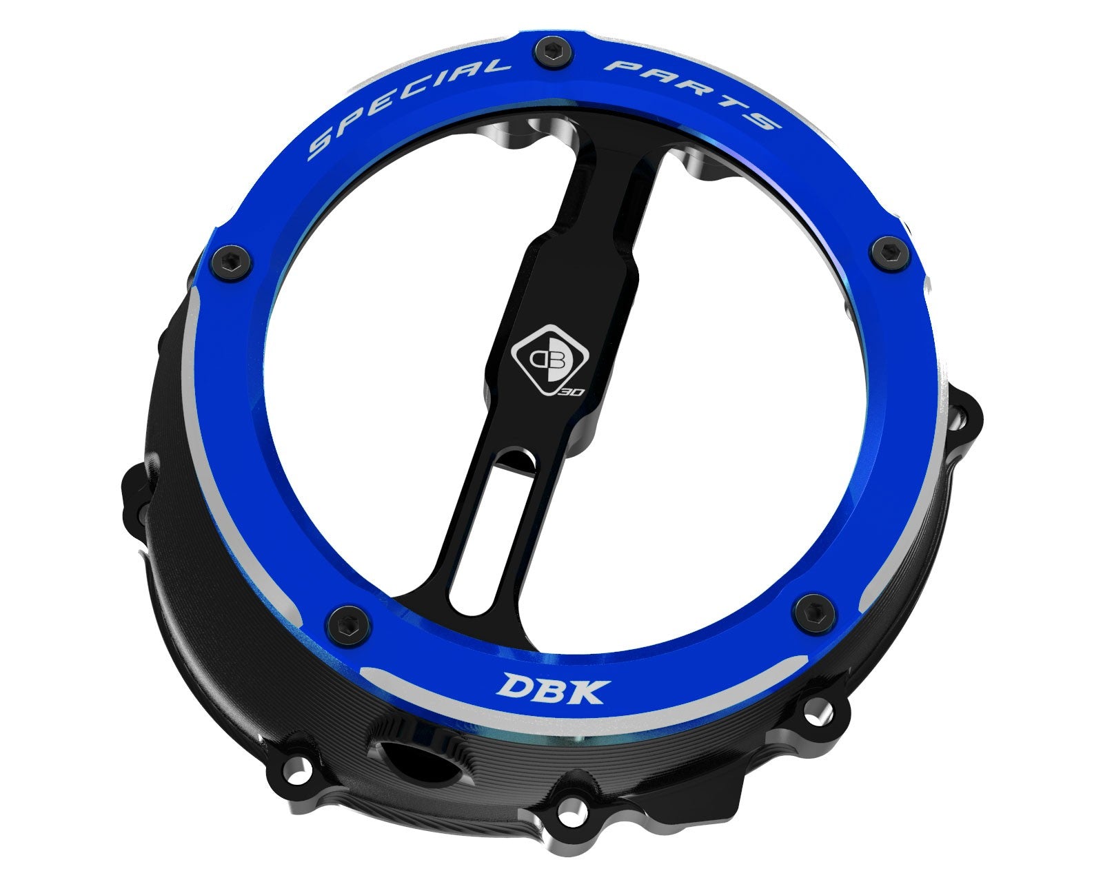 Ducabike DBK Ccdv12 BMW Clear Clutch Cover Oil Bath 3D-EVO - BLACK-BLUE