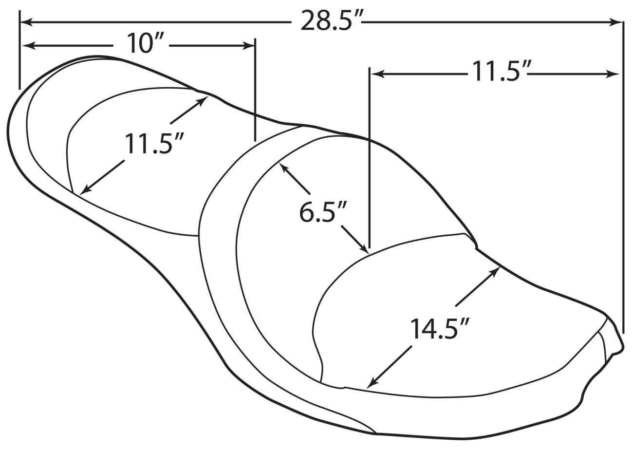 Drag Specialties Seats Double Bucket Seat - Smooth - FX/FL '58-'84