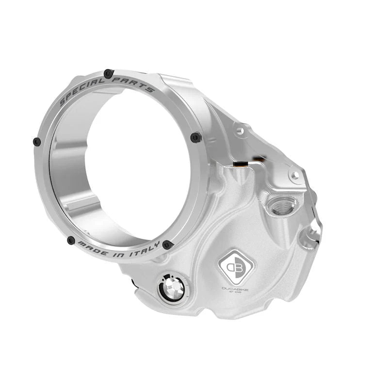 Ducabike DBK 3D Clear Clutch Cover For Ducati Monster 1200 1200S 1200R - Silver-Silver