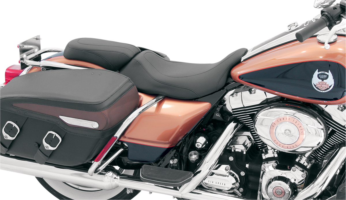 Mustang Tripper™ Solo Seat - Without Backrest - Stitched - Black - FLH/FLT '08-'25