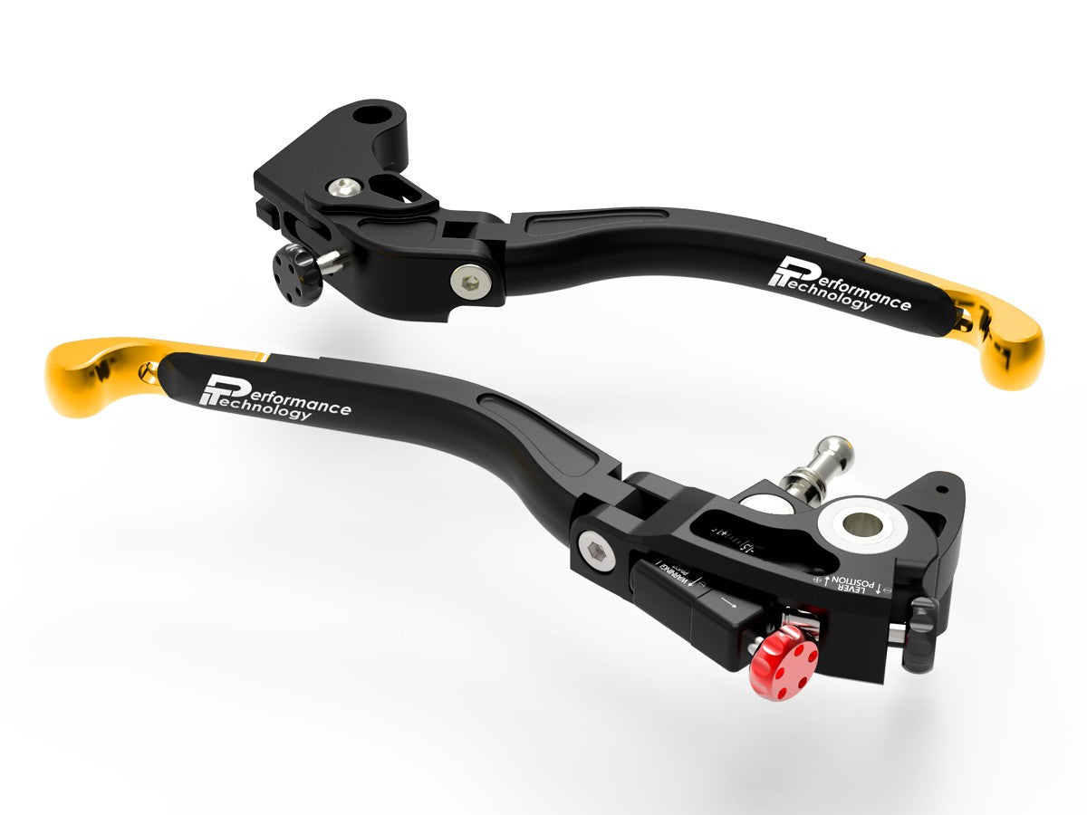 Ducabike DBK L13 Ultimate Brake + Clutch Levers Double Adjustment - BLACK-GOLD