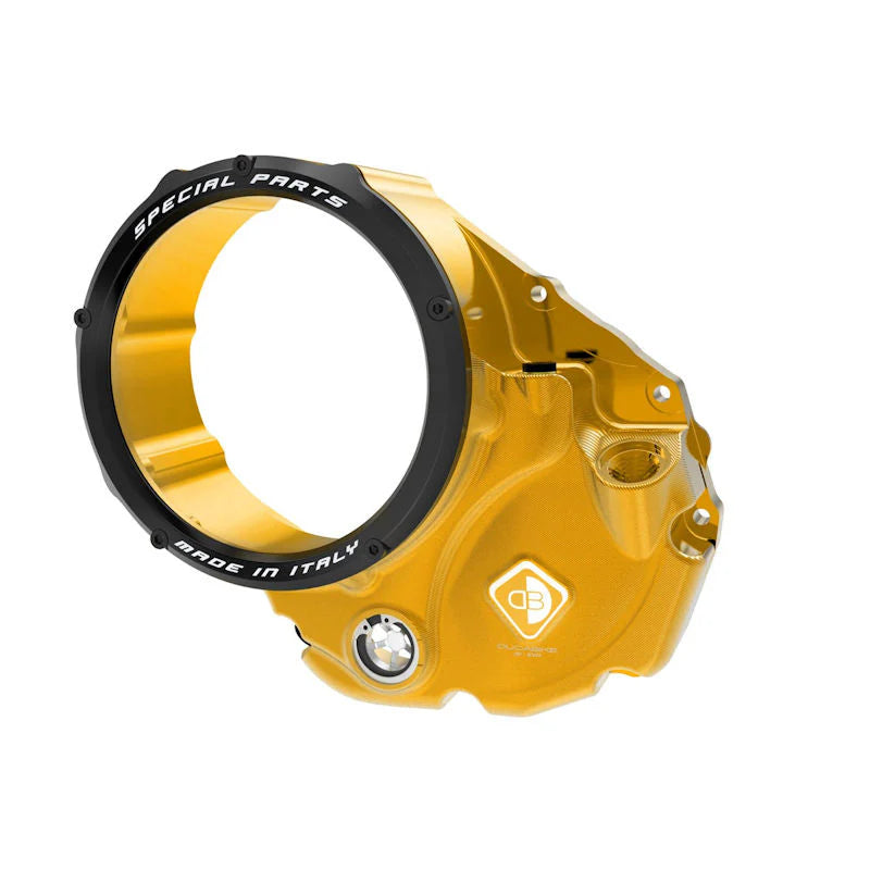 Ducabike DBK 3D Clear Clutch Cover For Ducati Monster 1200 1200S 1200R - Gold-Black
