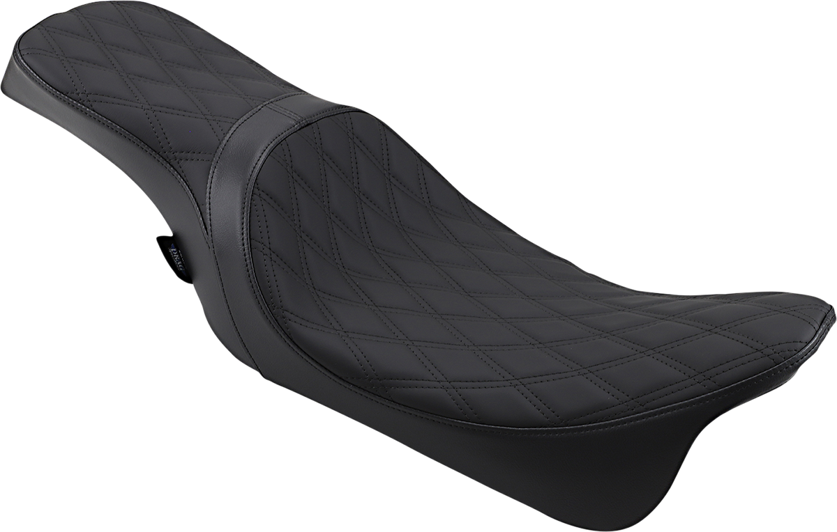 Drag Specialties Seats Predator 2-Up Seat - Double Diamond - Black Stitching - FL '08-'23