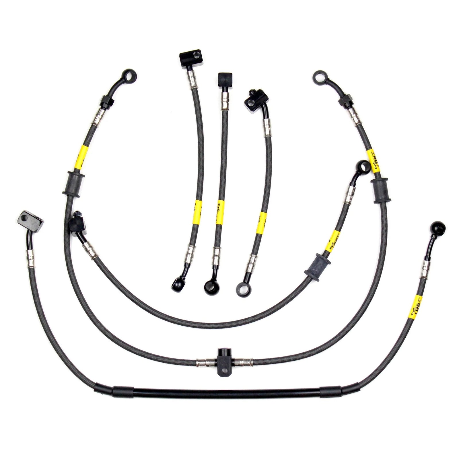 Fren Tubo Carbon Fiber Braided Brake Line Kit Yamaha R1 R1S R1M 20-25