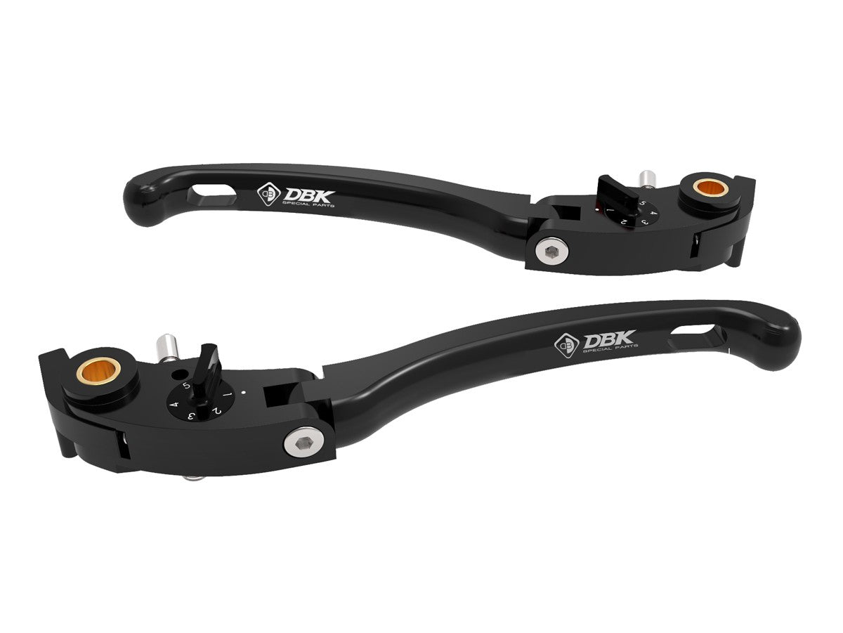 Ducabike DBK LE16 Brake / Clutch Adjustable Levers Eco GP 1 - BLACK-BLACK